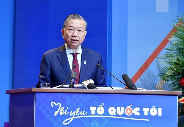 General Secretary To Lam speaks at the 9th National Congress of the Vietnam Youth Union. Photo: VGP