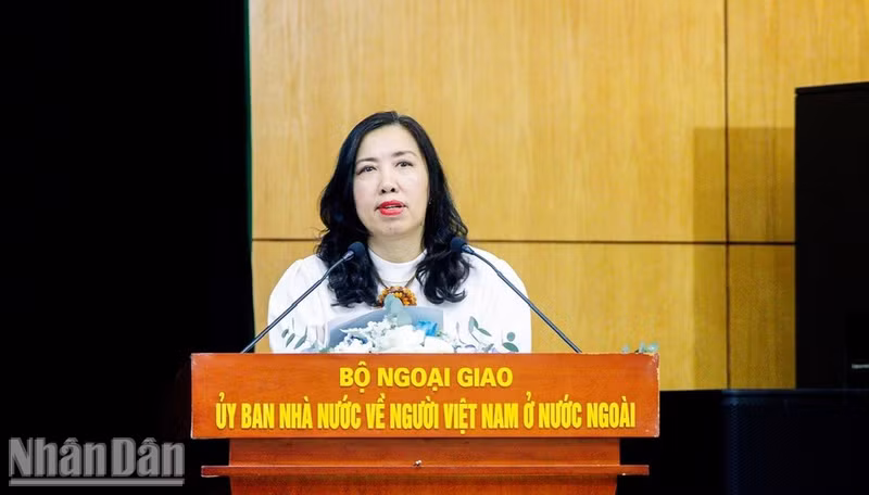 Deputy Minister of Foreign Affairs Le Thi Thu Hang speaks at the workshop. (Photo: NDO)