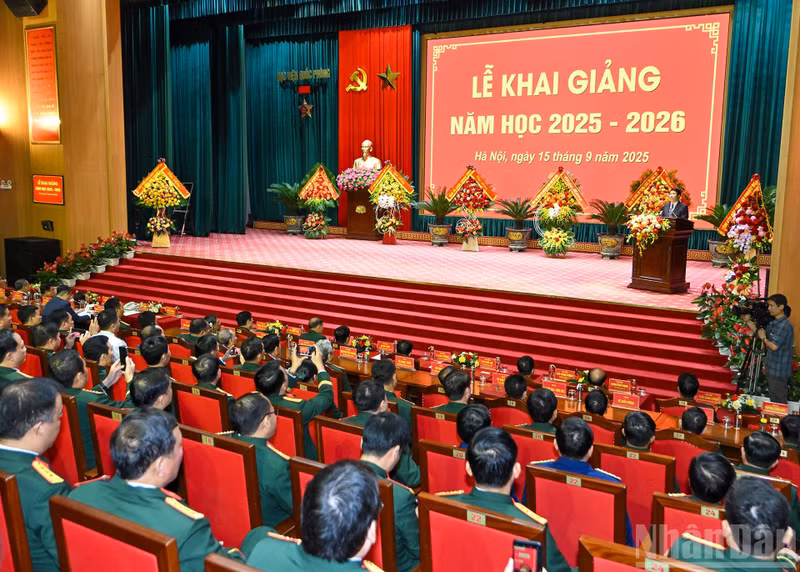 The overview of the opening ceremony of the 2025–2026 academic year of the National Defence Academy.