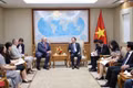 Deputy Prime Minister Ho Quoc Dung (R) and IAEA Deputy Director General Mikhail Chudakov (Photo: VGP)