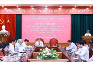 A view of the scientific seminar, hosted by the Institute of Ho Chi Minh and Party Leaders under the Ho Chi Minh National Academy of Politics in Ha Noi on May 15, 2026. (Photo: VNA)