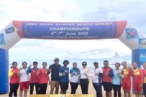 Viet Nam claim two golds at Asian beach rowing championships (Photo: VNA)