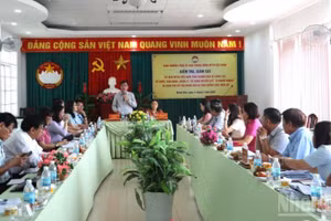 Delegates at the working session. (Photo: Nguyen Trung)