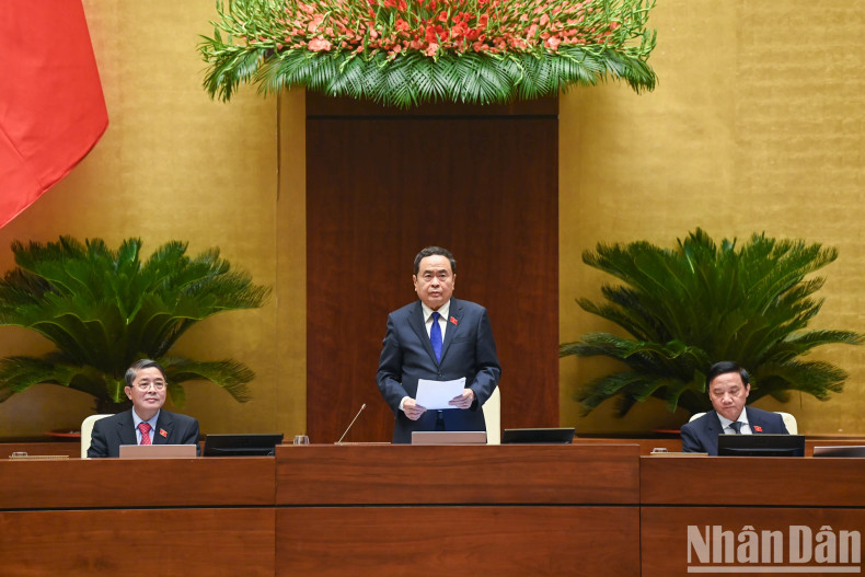 National Assembly Chairman Tran Thanh Man presides over the oath of office ceremony of President Luong Cuong. National Assembly Chairman Tran Thanh Man presides over the oath of office ceremony of President Luong Cuong.