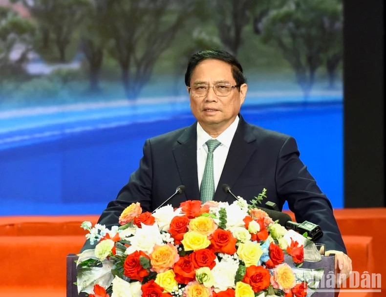 Prime Minister Pham Minh Chinh is speaking at the conference. Prime Minister Pham Minh Chinh is speaking at the conference.