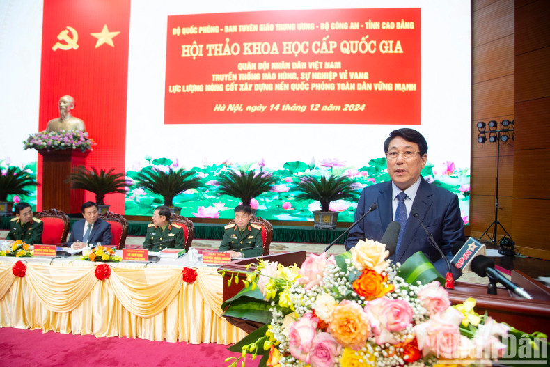 President Luong Cuong delivers a speech at the event President Luong Cuong delivers a speech at the event