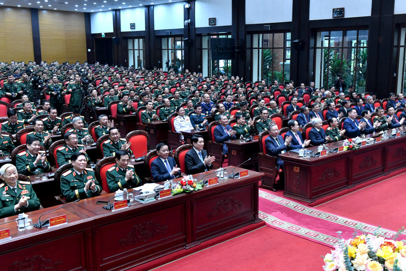 General Secretary To Lam and other incumbent and former leaders of the Party and State attend the ceremony