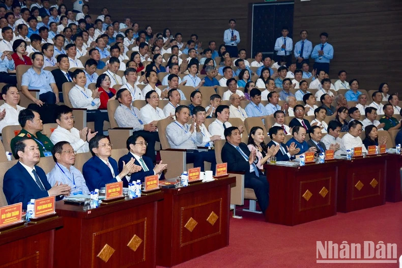 Prime Minister Pham Minh Chinh and delegates attend the conference. Prime Minister Pham Minh Chinh and delegates attend the conference.