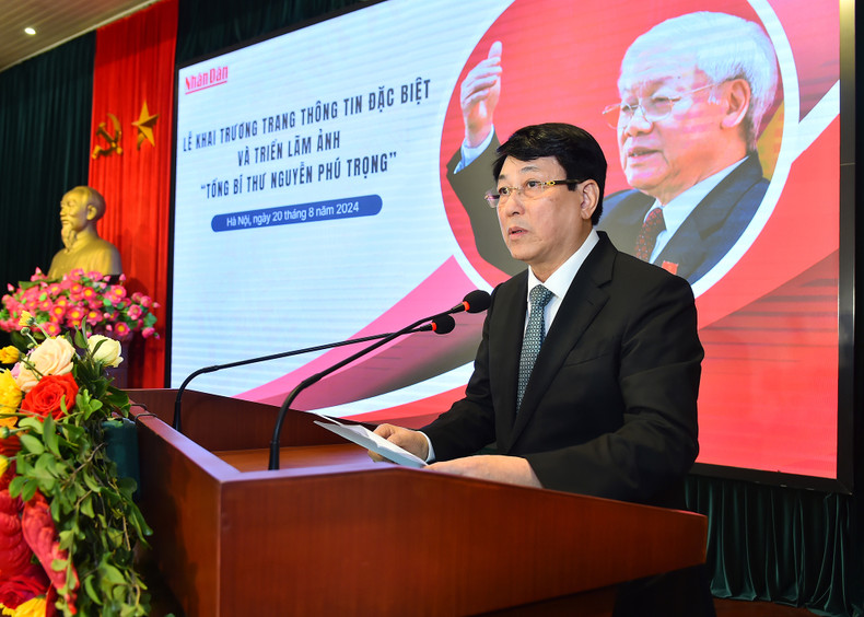 Standing member of the Party Central Committee’s Secretariat Luong Cuong delivers a speech at the launch ceremony. Standing member of the Party Central Committee’s Secretariat Luong Cuong delivers a speech at the launch ceremony.