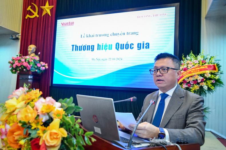 Editor-in-Chief of Nhan Dan Newspaper, Le Quoc Minh speaks at the ceremony. (Photo: THANH DAT) Editor-in-Chief of Nhan Dan Newspaper, Le Quoc Minh speaks at the ceremony. (Photo: THANH DAT)