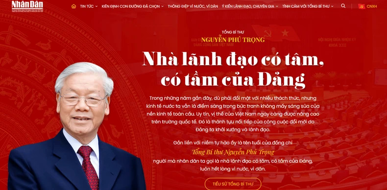 The special page on Party chief Nguyen Phu Trong The special page on Party chief Nguyen Phu Trong