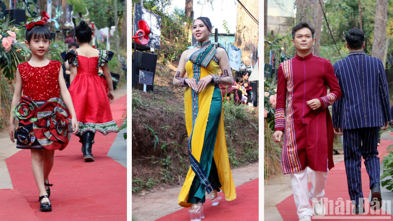 Through the Bokau Lang Labiang collection, the fashion creator conveys a message of the rustic beauty of the men and women in the mountainous region, featuring office fashion products, streetwear, evening wear, and children's fashion.