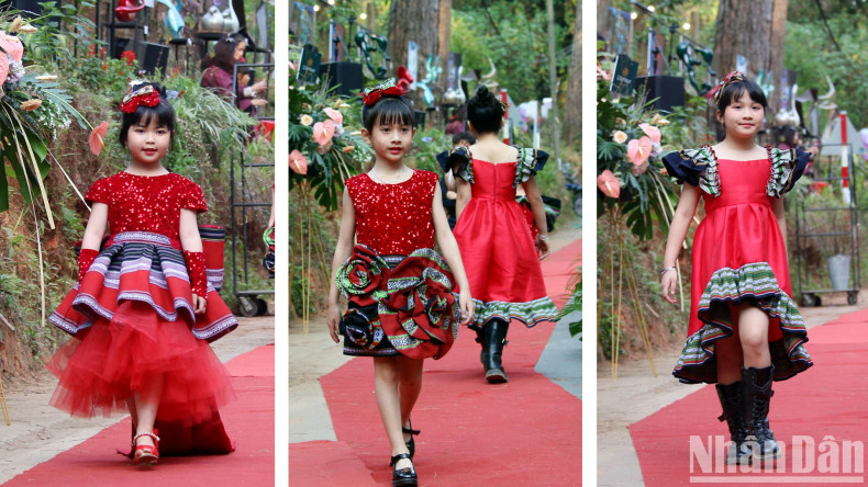 With the main red tone, the event has made the mountain town space more cheerful, especially with Lunar New Year 2024 approaching.