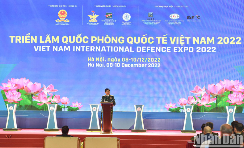 Minister of Defence, General Phan Van Giang addressing the opening ceremony. Minister of Defence, General Phan Van Giang addressing the opening ceremony.