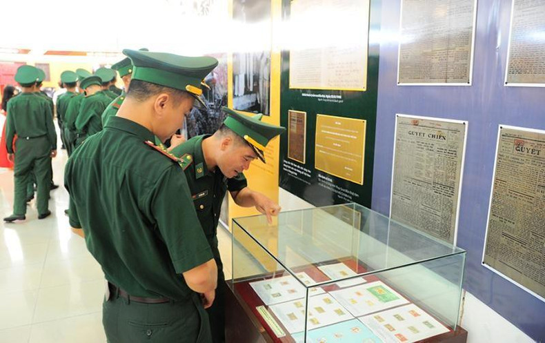 Visitors to the exhibition.