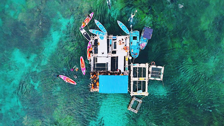 A coral diving location A coral diving location