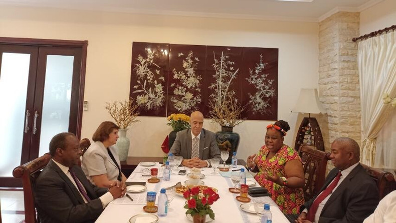 The African diplomats at the press conference