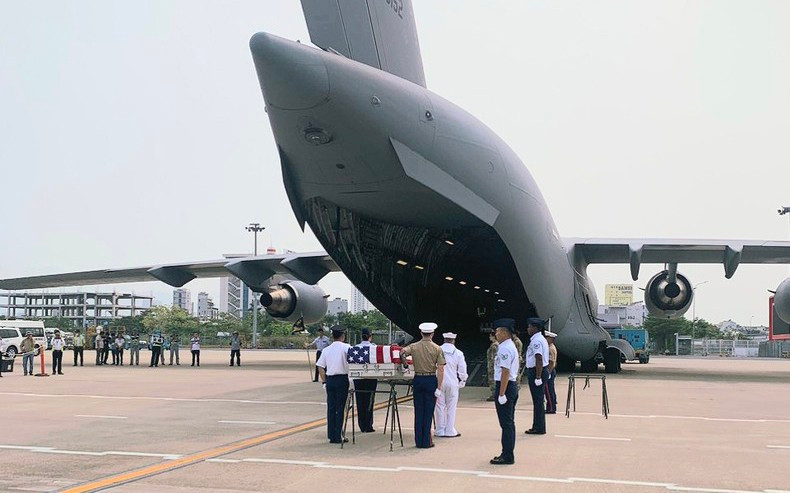 The remains to be put on the plane.