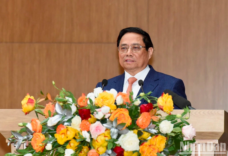 Prime Minister Pham Minh Chinh gives a speech at the conference. Prime Minister Pham Minh Chinh gives a speech at the conference.