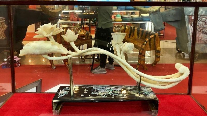 The winning products are being displayed at Hanoi Gift Show.