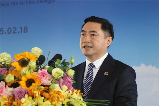 Liu Shengyou, General Manager of Guangxi Beibu Gulf Port Group, speaks at the launch. (Photo: VNA) Liu Shengyou, General Manager of Guangxi Beibu Gulf Port Group, speaks at the launch. (Photo: VNA)