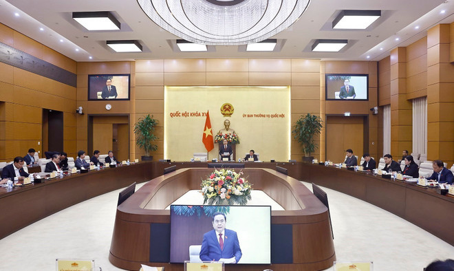 An overview of the National Assembly Standing Committee's session on February 18. (Photo: VNA) An overview of the National Assembly Standing Committee's session on February 18. (Photo: VNA)