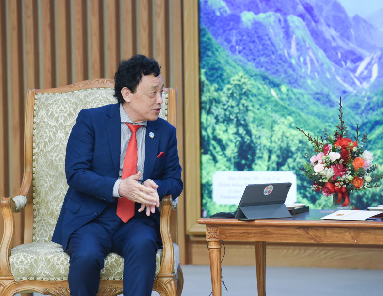 The FAO Director General speaks at the reception. The FAO Director General speaks at the reception.