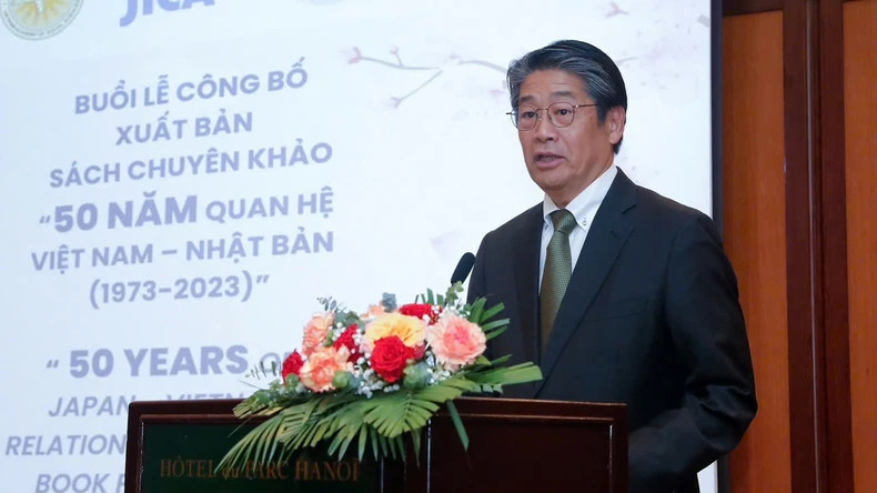 Ito Naoki, Ambassador of Japan to Vietnam, speaking at the launch event. (Photo: JICA)