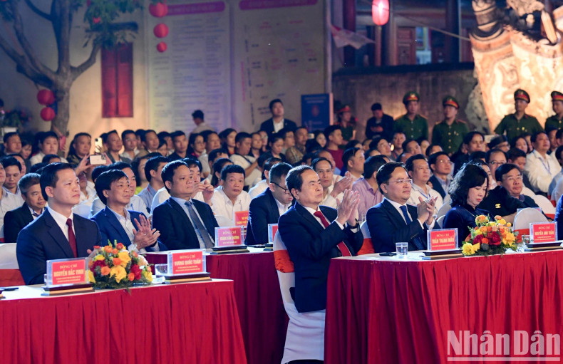 National Assembly Chairman Tran Thanh Man and delegates attending the ceremony. National Assembly Chairman Tran Thanh Man and delegates attending the ceremony.