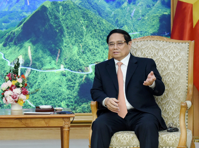 Prime Minister Pham Minh Chinh speaks at the reception Prime Minister Pham Minh Chinh speaks at the reception