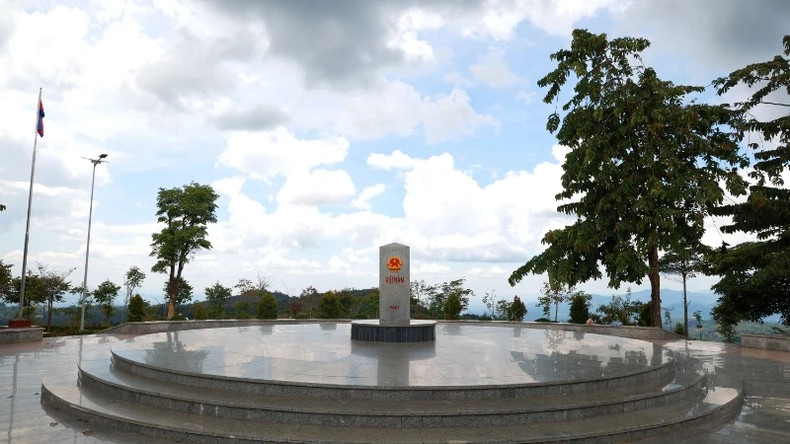 The Vietnam-Cambodia-Laos border marker The Vietnam-Cambodia-Laos border marker