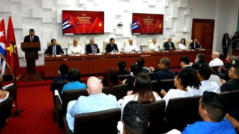 Overview of the sixth theoretical workshop between the Communist Party of Cuba and the Communist Party of Viet Nam. (Photo: Vietnamese Embassy in Cuba)
