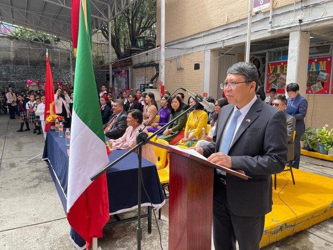Ambassador Nguyen Van Hai speaks at the event. (Photo: Vietnamese Embassy in Mexico) Ambassador Nguyen Van Hai speaks at the event. (Photo: Vietnamese Embassy in Mexico)