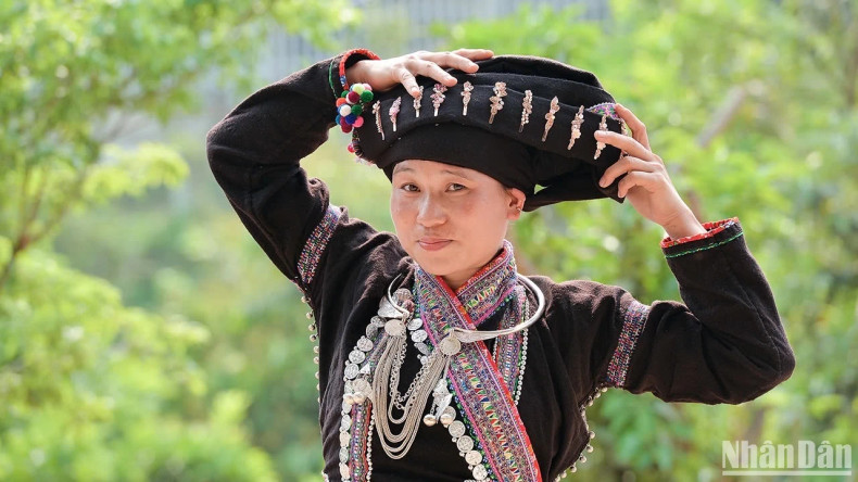 Lao ethnic women in traditional attire.