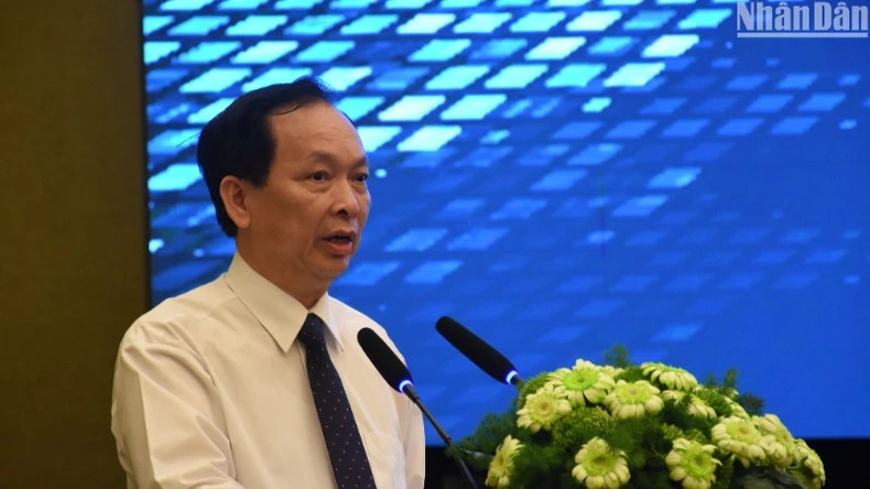 Dao Minh Tu, Standing Deputy Governor of the State Bank of Viet Nam, delivers the opening remarks at the forum. (Photo: ANH DAO) Dao Minh Tu, Standing Deputy Governor of the State Bank of Viet Nam, delivers the opening remarks at the forum. (Photo: ANH DAO)