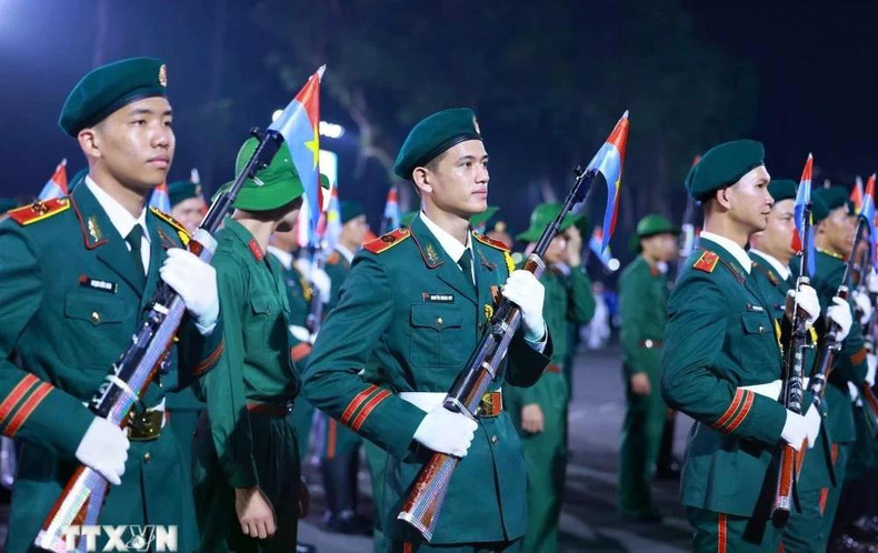 The forces are ready for the grand parade.(Photo: VNA)