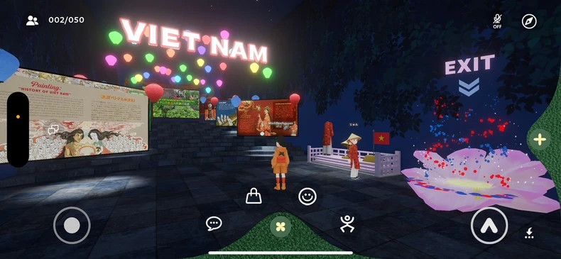 The virtual Vietnam Exhibition House on the virtual EXPO application.