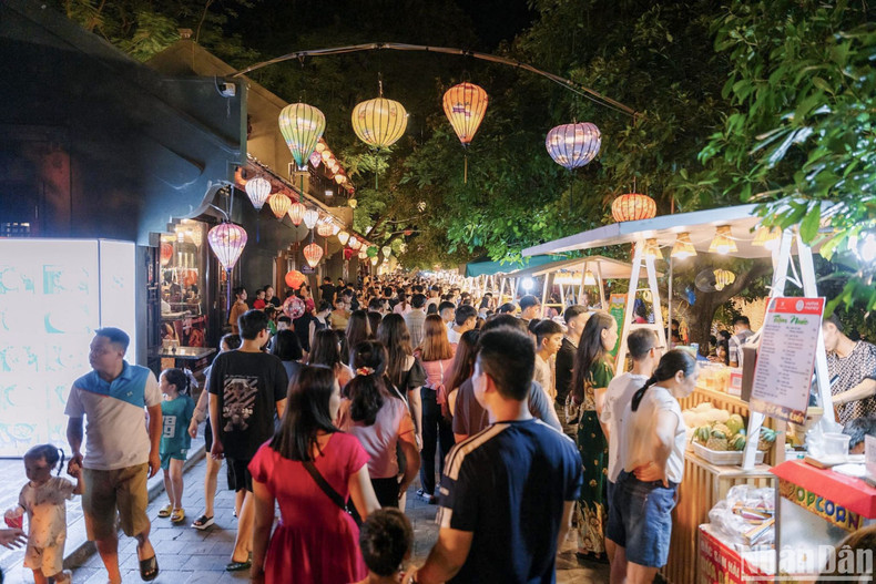 The ancient town area welcomes many visitors, especially on weekends.