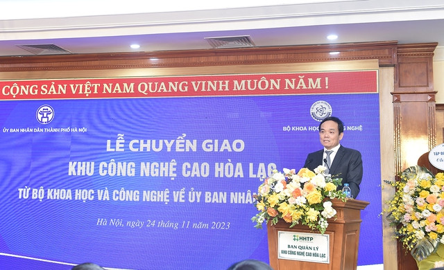 Deputy Prime Minister Tran Luu Quang spoke at the ceremony. (Photo: VGP)