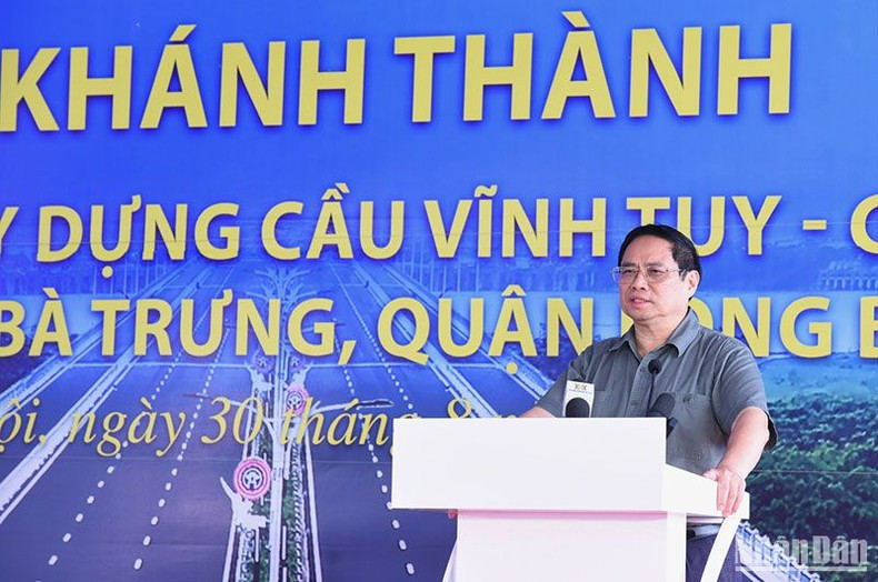 Prime Minister Pham Minh Chinh speaking at the event (Photo: NDO)