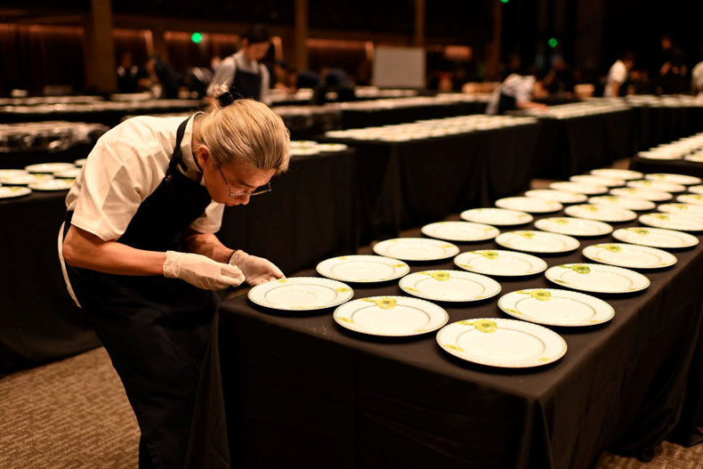 Food enthusiasts at the event were invited to try both European and Vietnamese dishes.