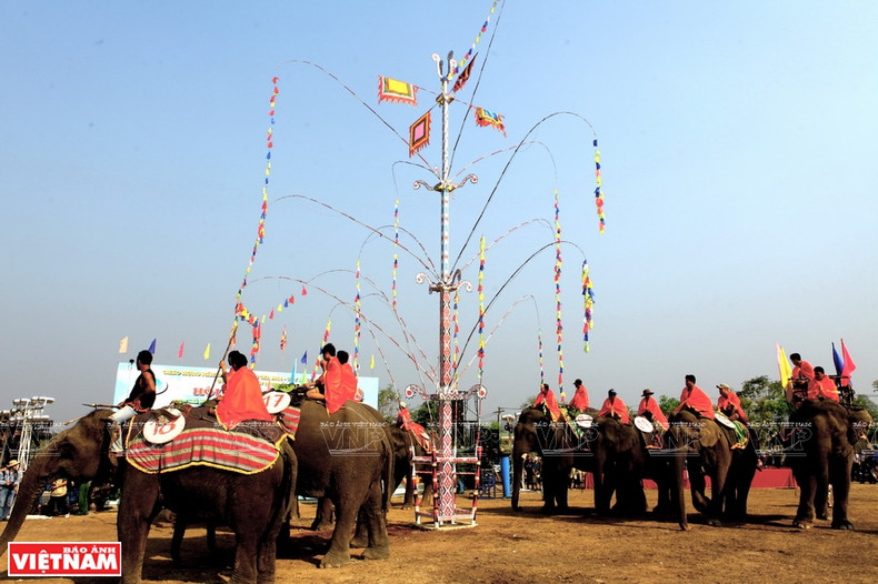 At the ceremony to pray for good health for elephants (Photo: Vietnam Pictorial)