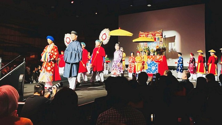 An exhibiting of Vietnamese traditional wedding clothes and textiles dated to the 18th century within the framework of the Vietnam Week.