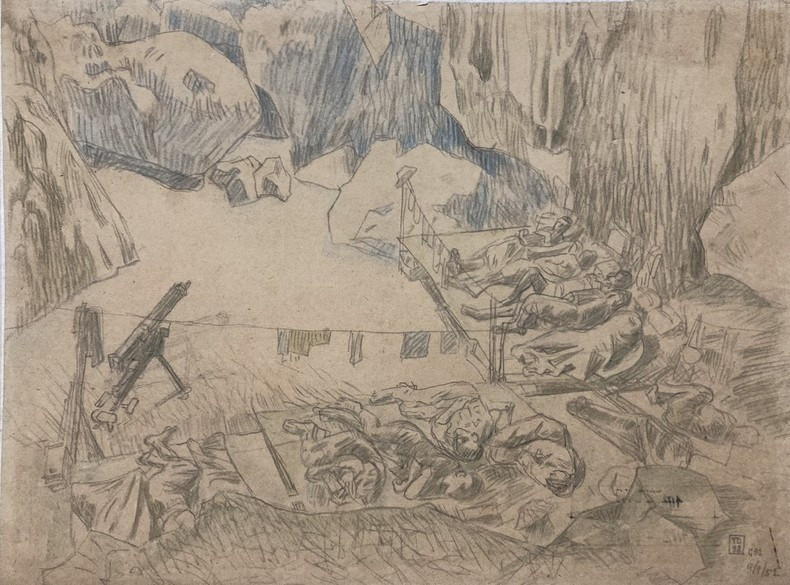 ‘Soldiers resting in a cave’ by To Ngoc Van
