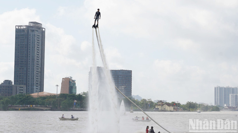 A flyboard performance at the festival.