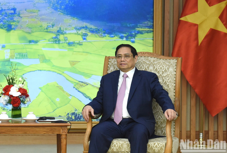 Prime Minister Pham Minh Chinh speaking at the reception. Prime Minister Pham Minh Chinh speaking at the reception.