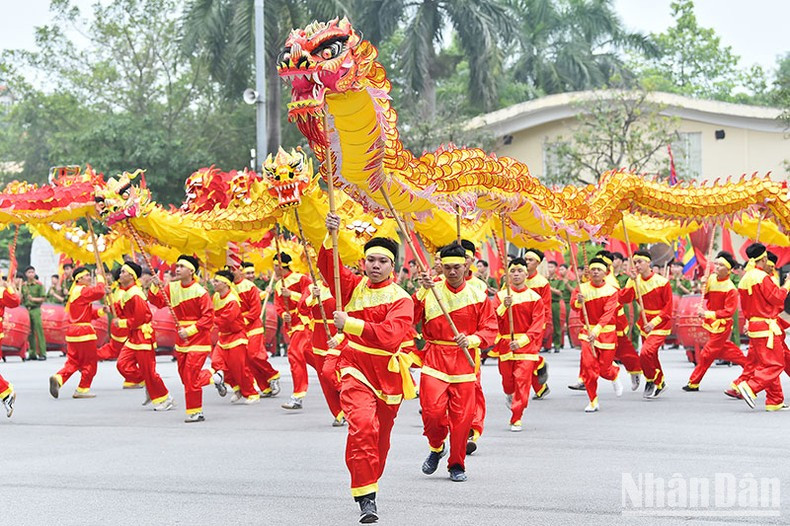 A lion dance at the ceremony. A lion dance at the ceremony.