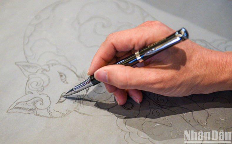 Sketching the design for the products.