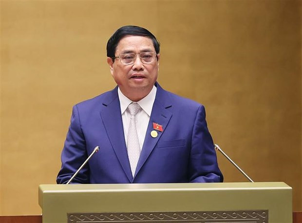 PM Pham Minh Chinh addresses the opening sitting of the 15th-tenure National Assembly's sixth session on October 23. (Photo: VNA) PM Pham Minh Chinh addresses the opening sitting of the 15th-tenure National Assembly's sixth session on October 23. (Photo: VNA)