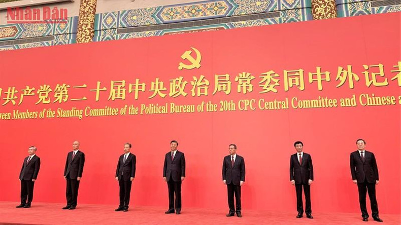 The Standing Committee of the Political Bureau of the CPC Central Committee (Photo: Huu Hung) The Standing Committee of the Political Bureau of the CPC Central Committee (Photo: Huu Hung)